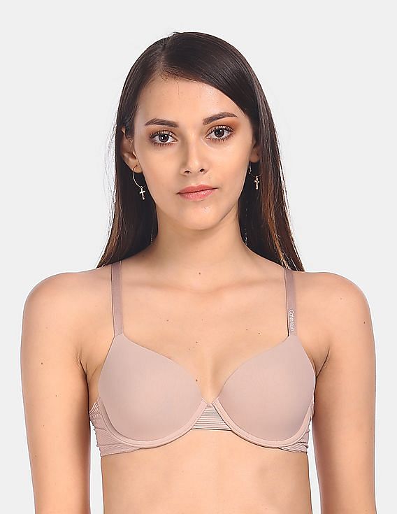 Buy Calvin Klein Underwear Padded Solid Push Up Bra - NNNOW.com