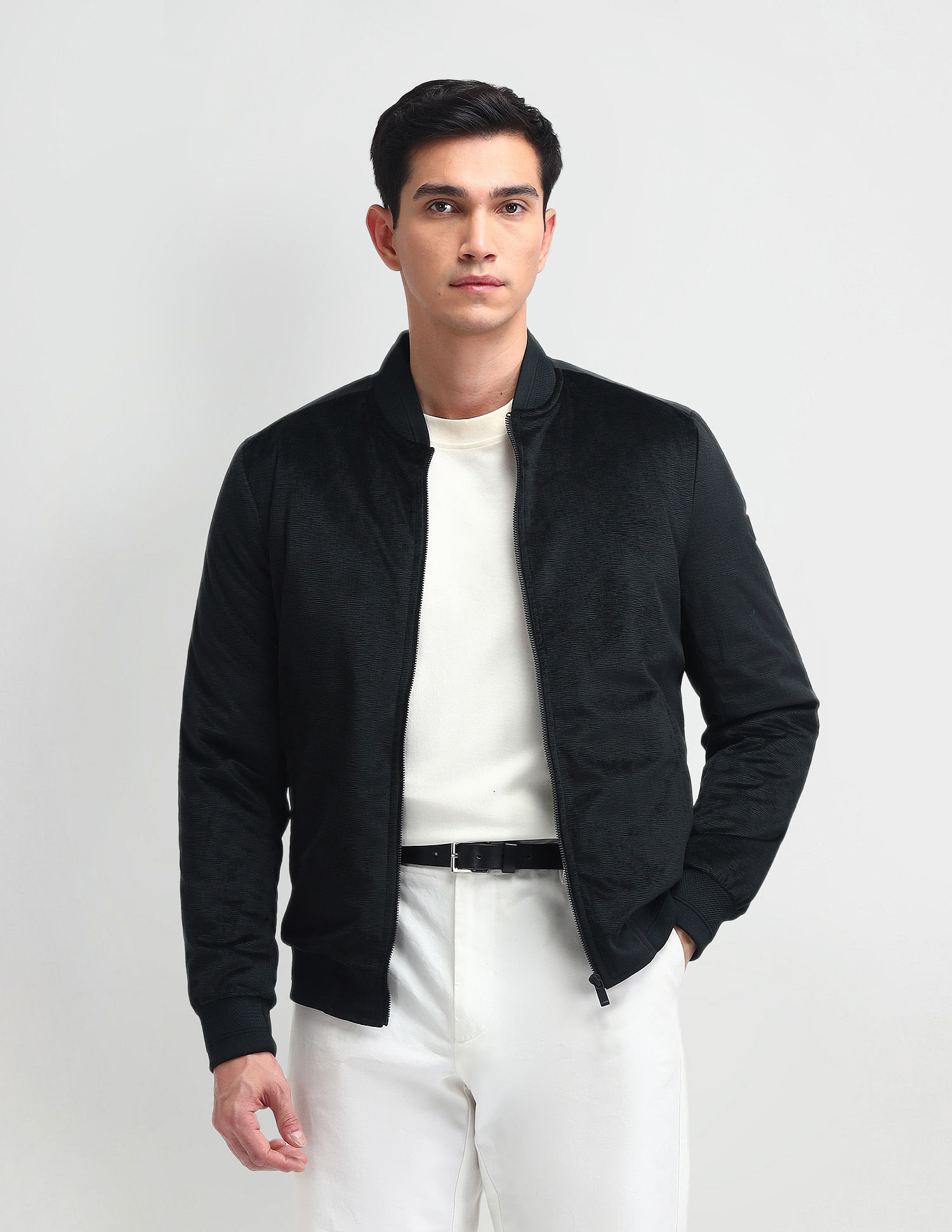 Arrow Sport Stand Neck Bomber Jacket