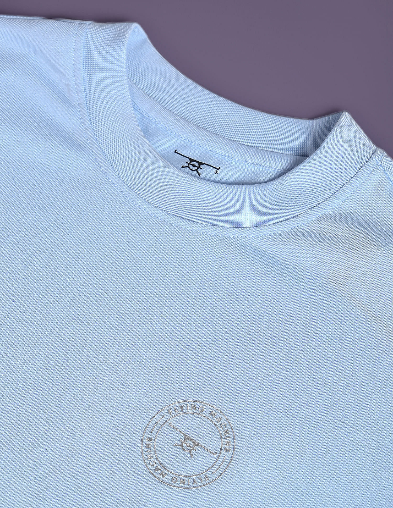 Flying Machine Silicone Logo Print Oversized T-Shirt