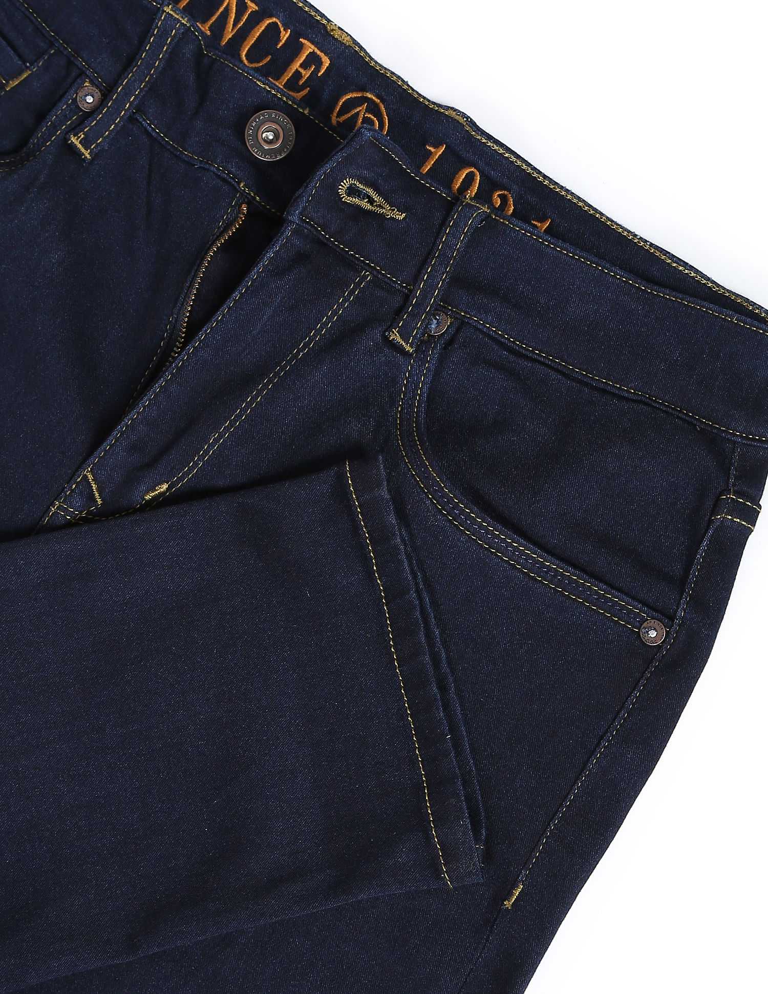 AD by Arvind Mid Rise Slim Fit Rinsed Jeans