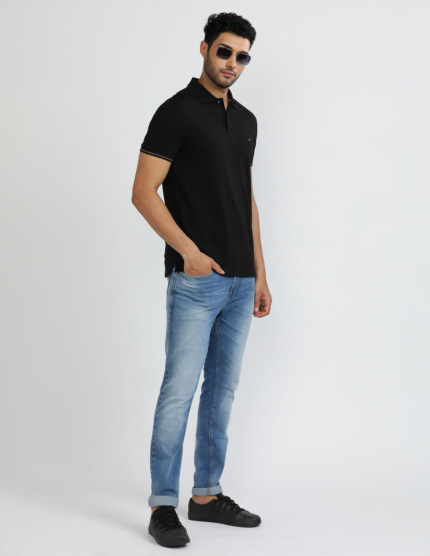 Tommy Hilfiger Tipped Hem Slim Polo Shirt