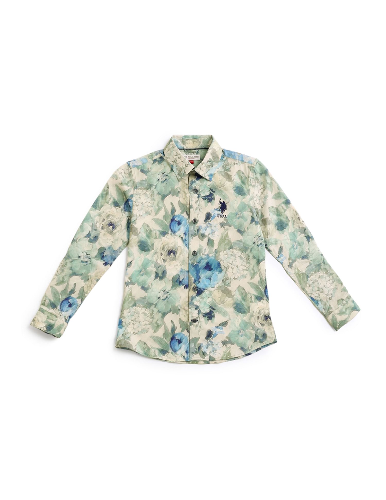 U.S. Polo Assn. Kids Boys Regular Fit Floral Boys Shirt