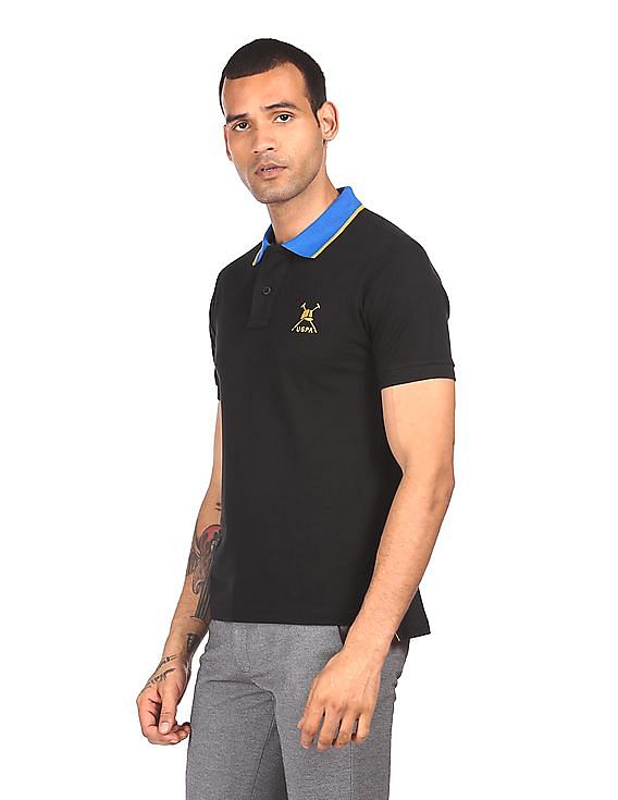 U.S. Polo Assn. Contrast Collar Solid Polo Shirt