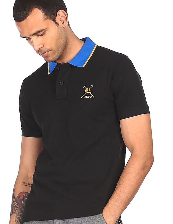 U.S. Polo Assn. Contrast Collar Solid Polo Shirt