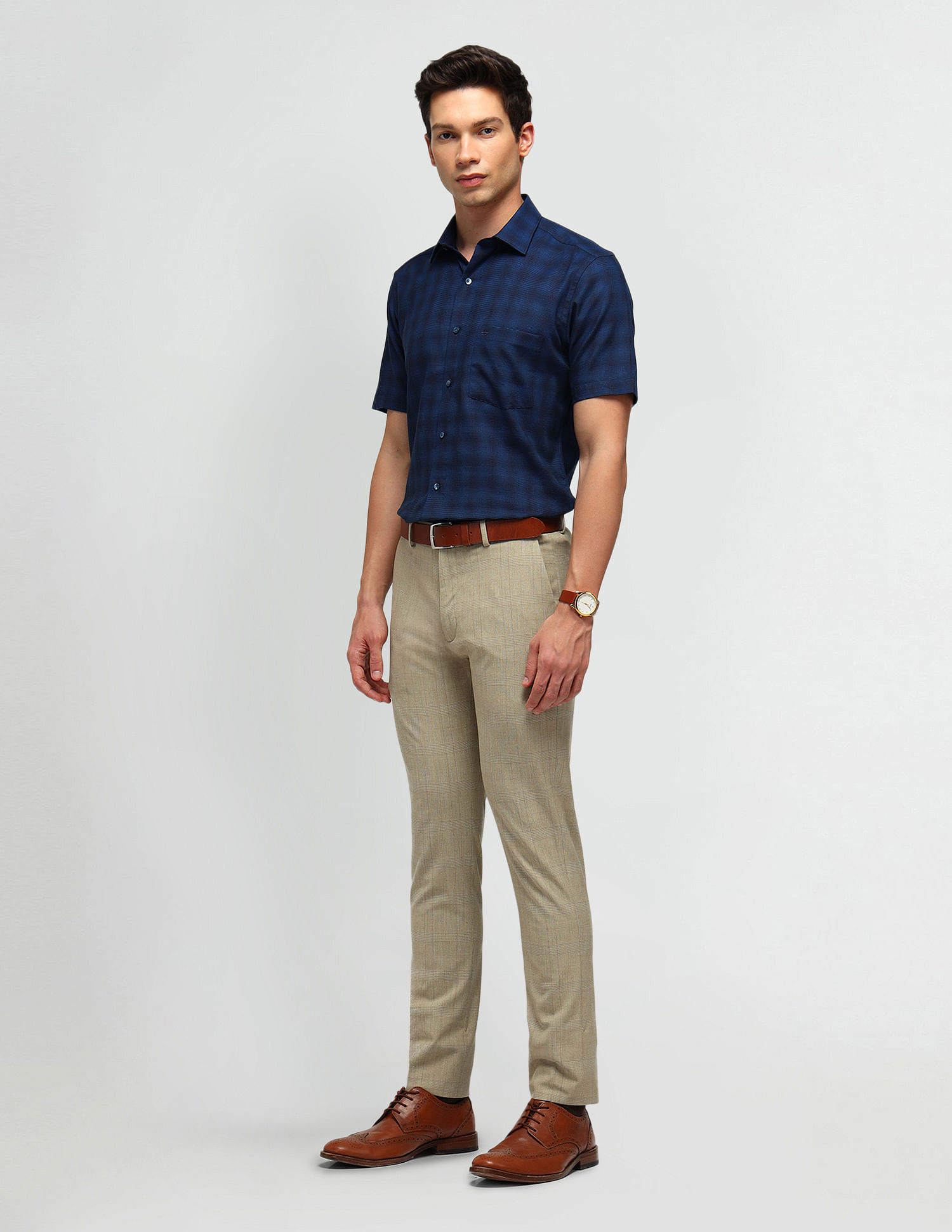 Arrow Dobby Plaid Checked Shirt