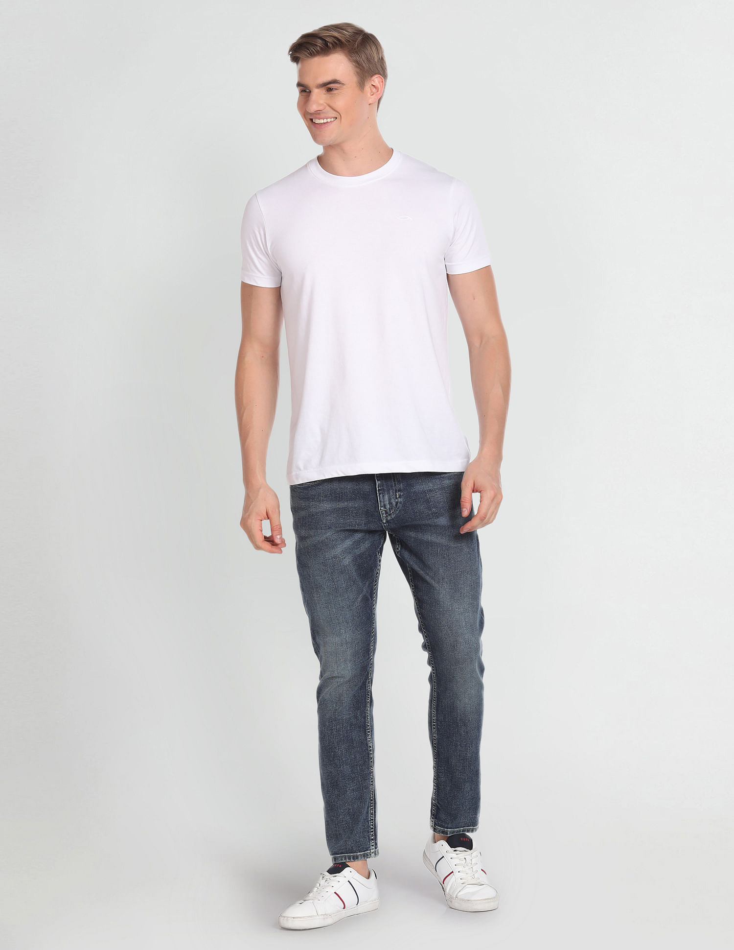 U.S. Polo Assn. Denim Co. Henry Cropped Fit Blue Jeans