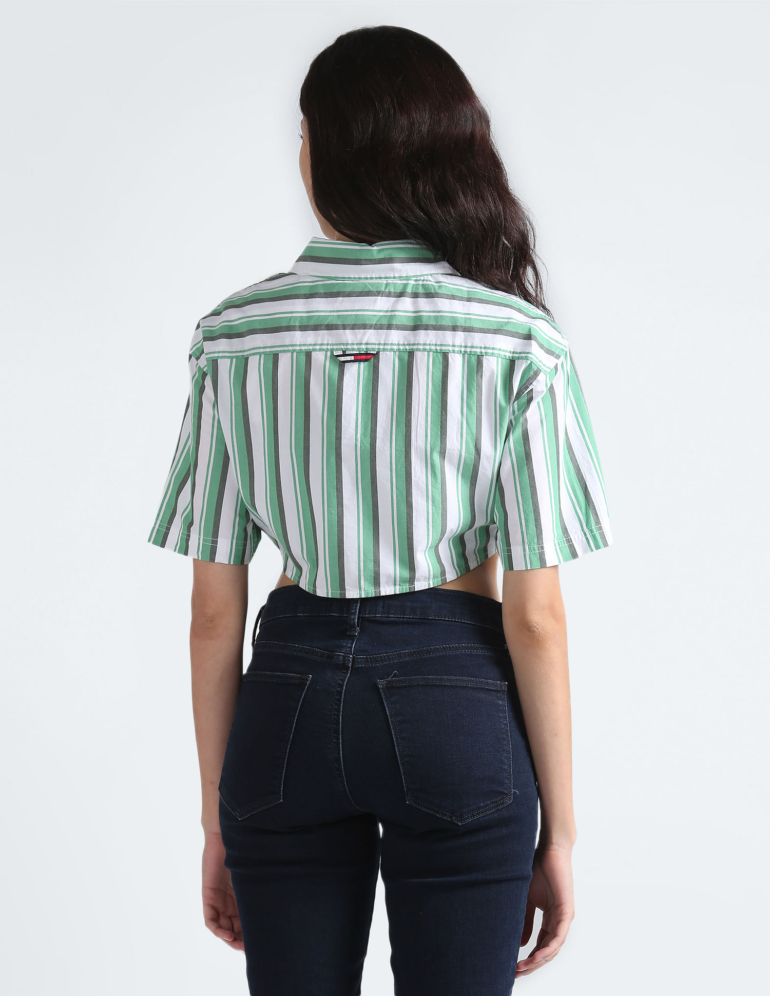 シャツ IONSEOUL Holden Stripe Crop Shirt JE1195 44Shot_230623_HommeGirls_0081_