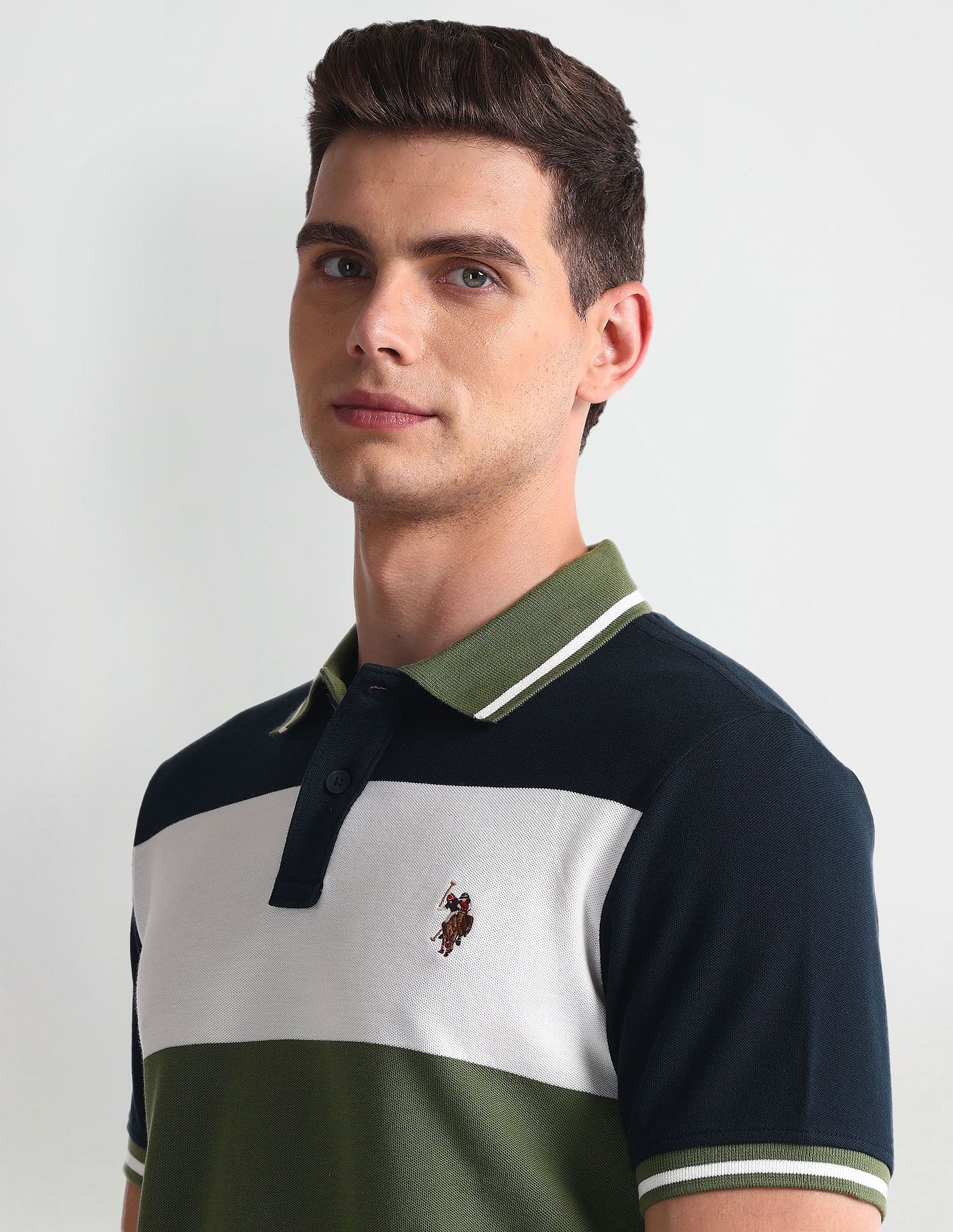 Buy U.S. Polo Assn. Denim Co. Colour Block Yarn Dyed Polo
