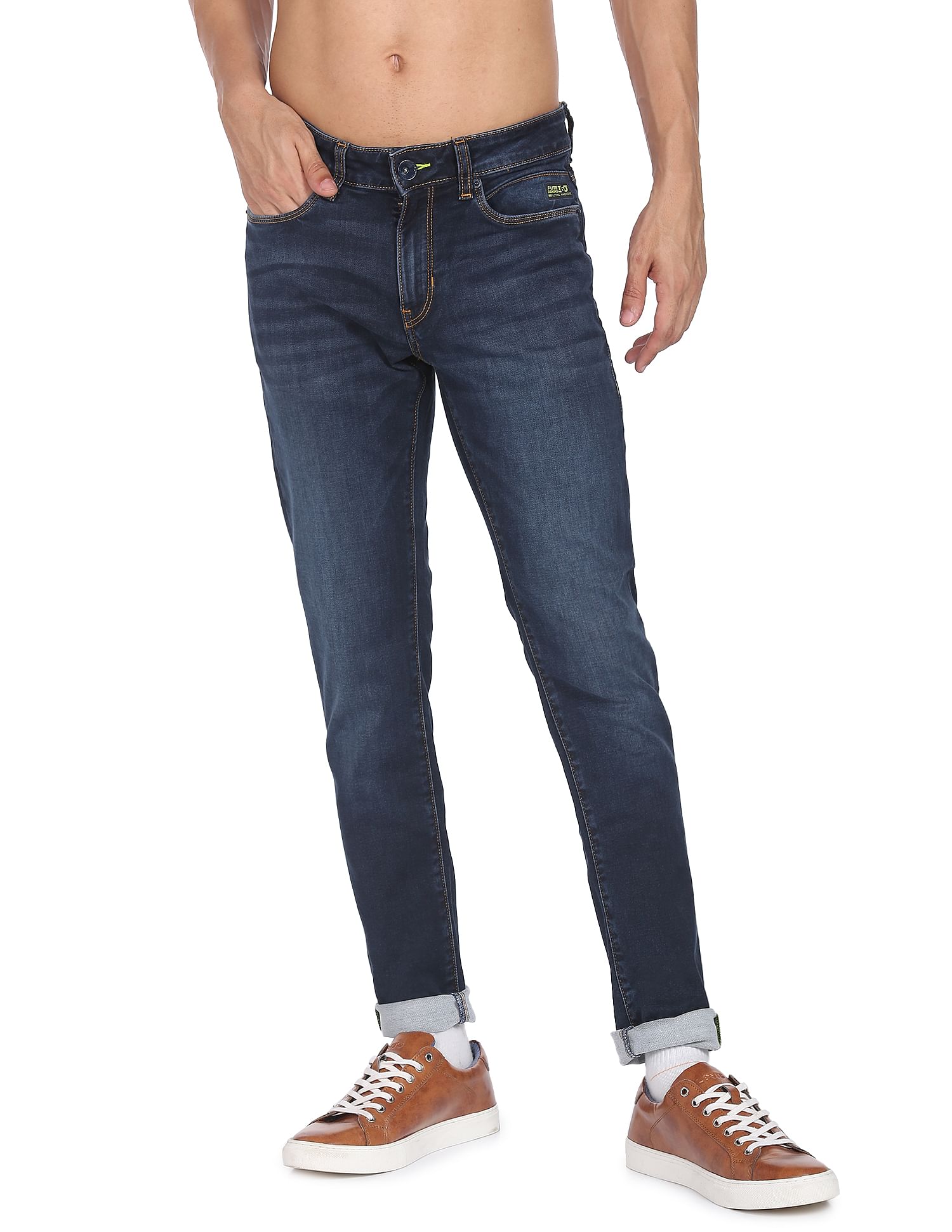 Flying Machine Whiskered Jackson Super Skinny Fit F-Lite Jeans