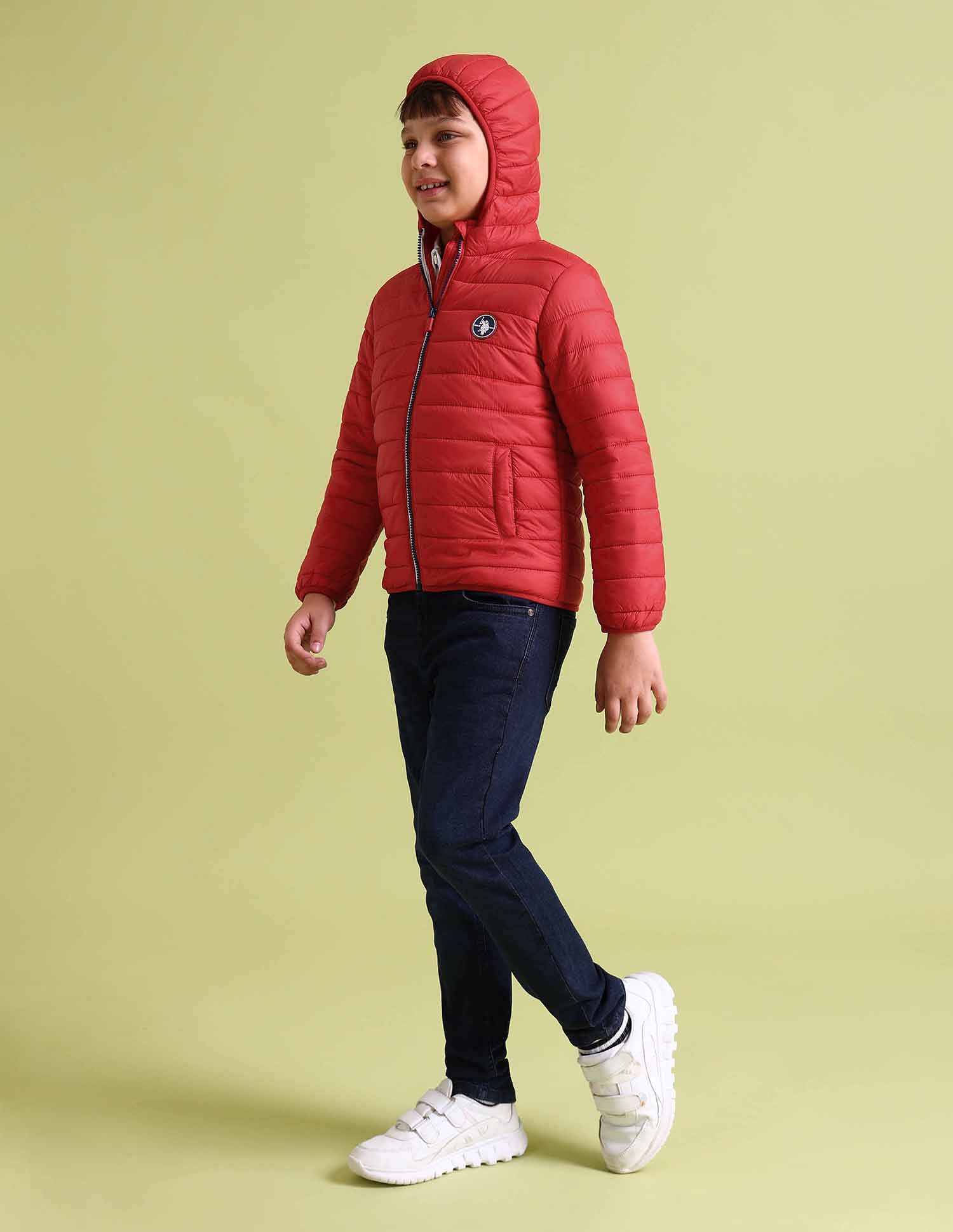 U.S. Polo Assn. Kids Hooded Solid Puffer Jacket
