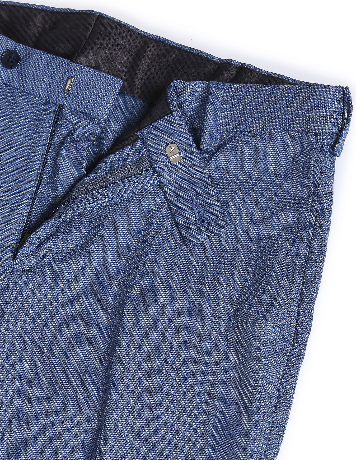 Buy Men Blue Check Slim Fit Formal Trousers Online  764702  Peter England