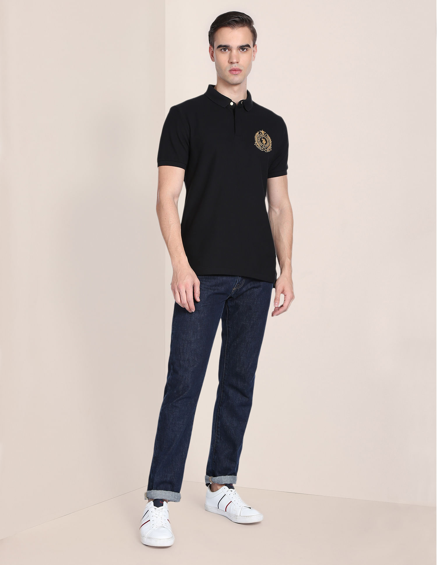 U.S. Polo Assn. Heritage Logo Solid Polo Shirt