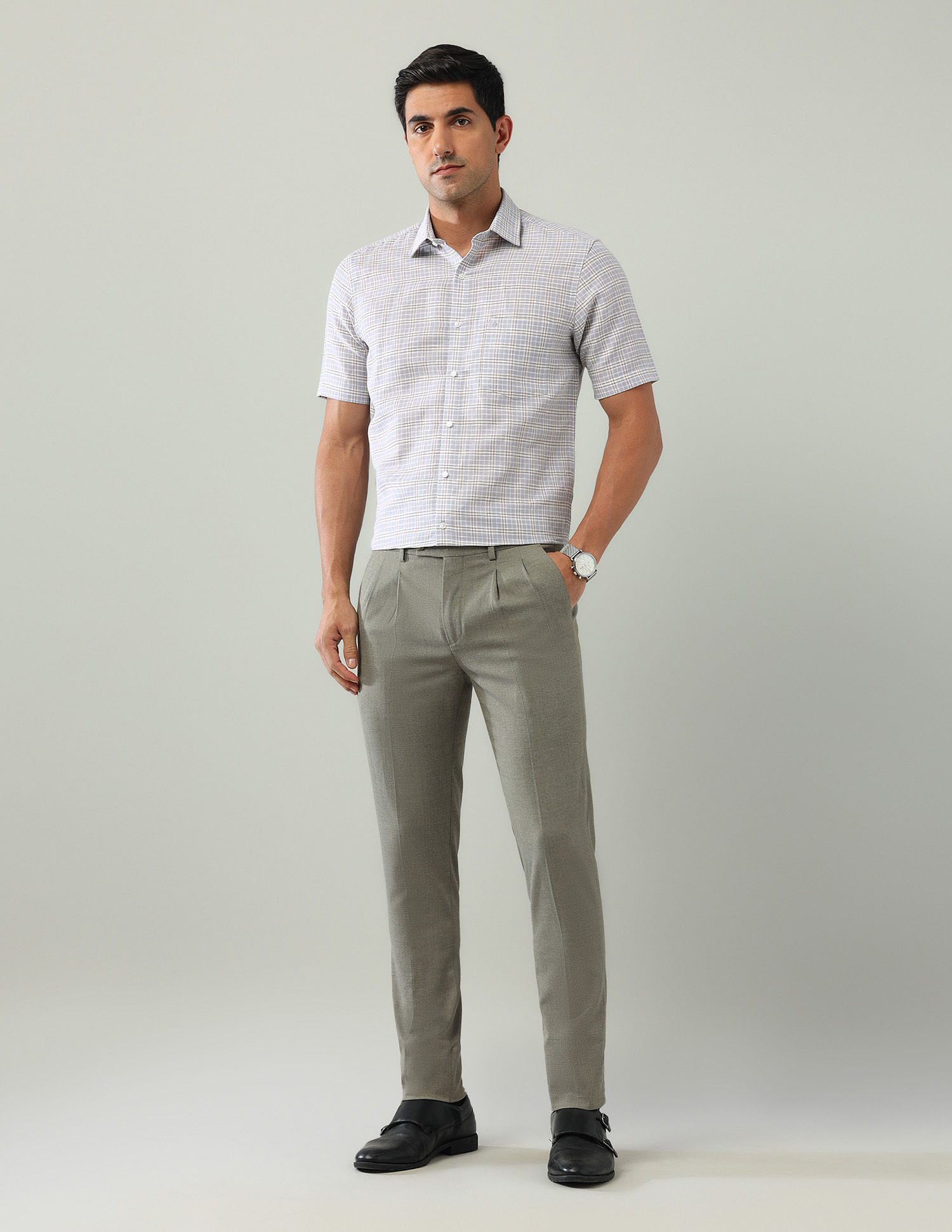 Arrow Grid Tattersall Checked Liberty Classic Fit Shirt