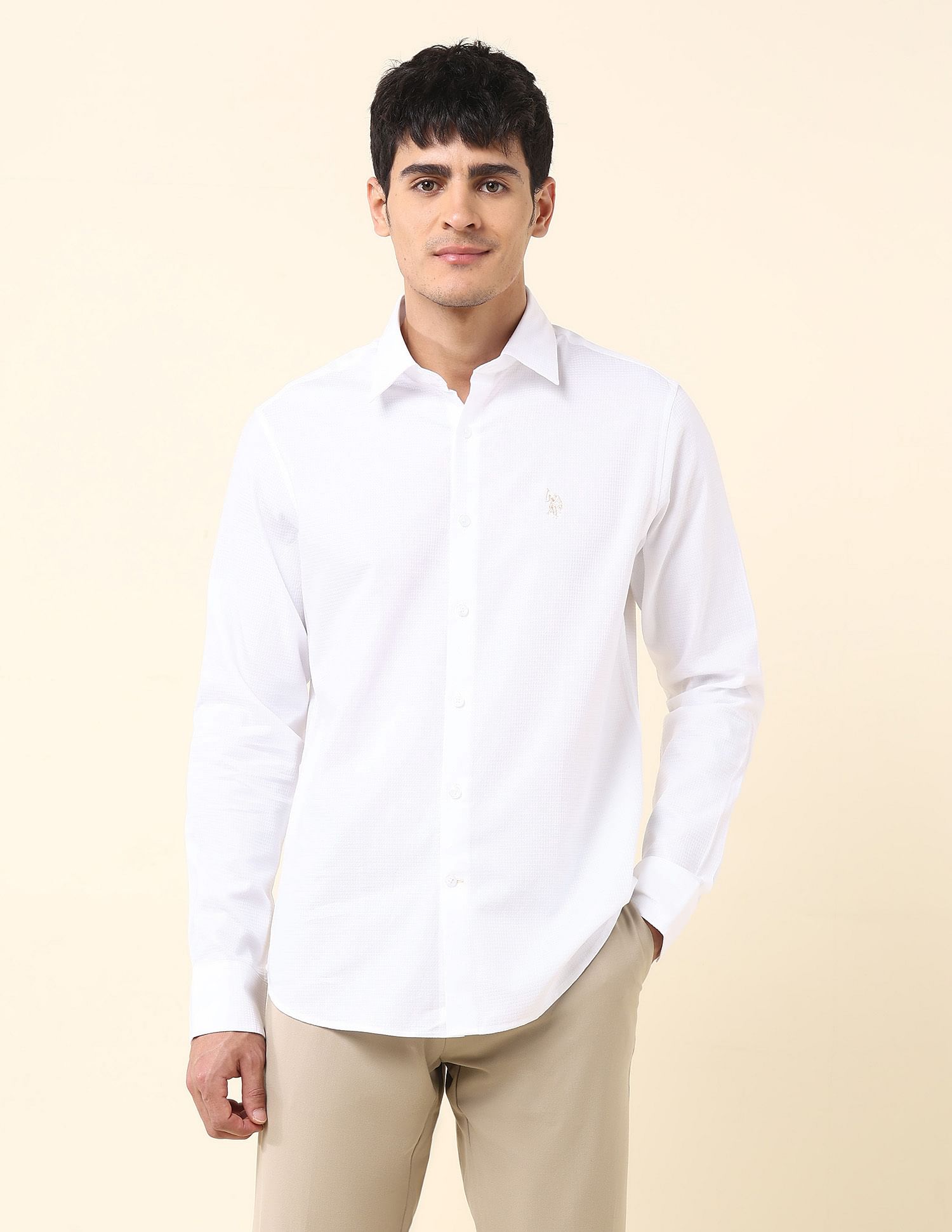 U.S. Polo Assn. Tailored Fit Textured Shirt