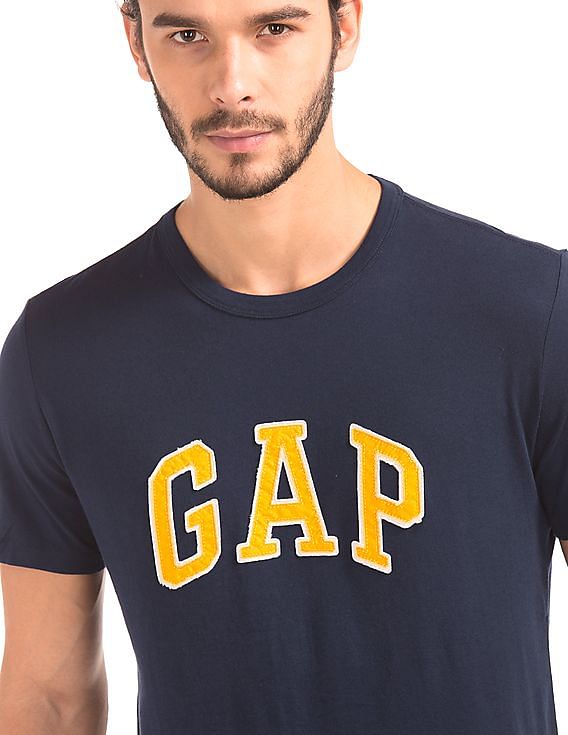 Buy GAP Men Men Blue Short Sleeve Logo T Shirt NNNOW