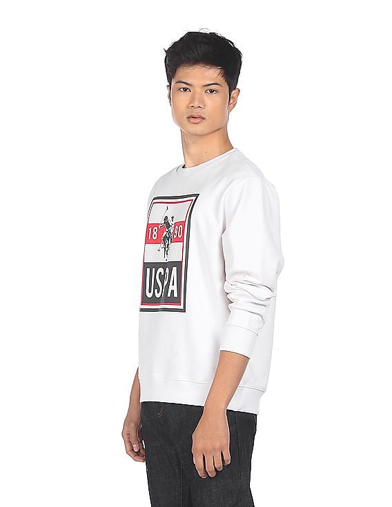 U.S. Polo Assn. Crew Neck Brand Print Sweatshirt