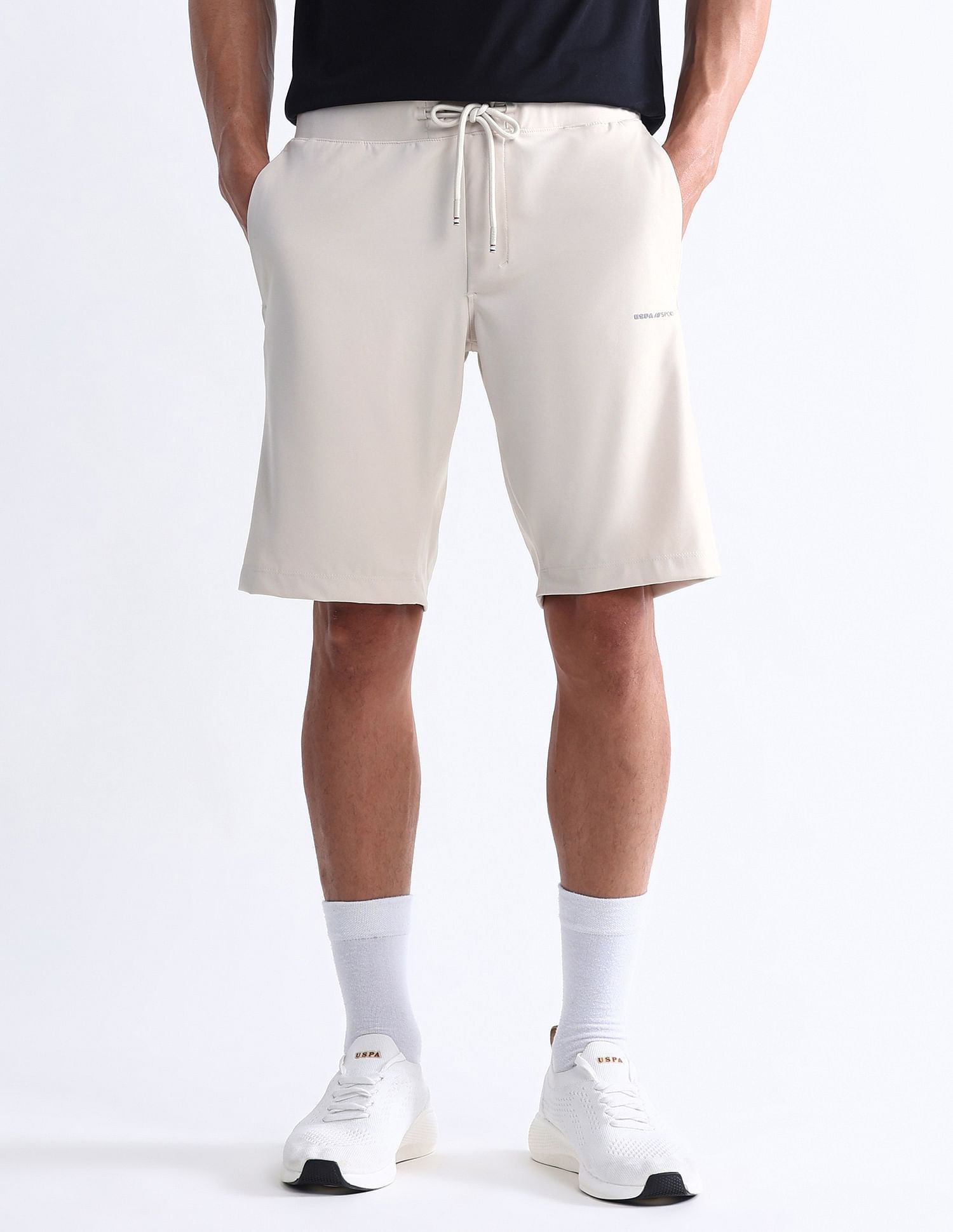 USPA Active Slim Fit Solid Active Shorts