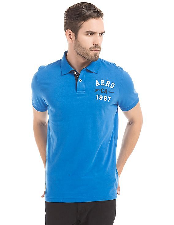 Aeropostale Solid Cotton Polo Shirt