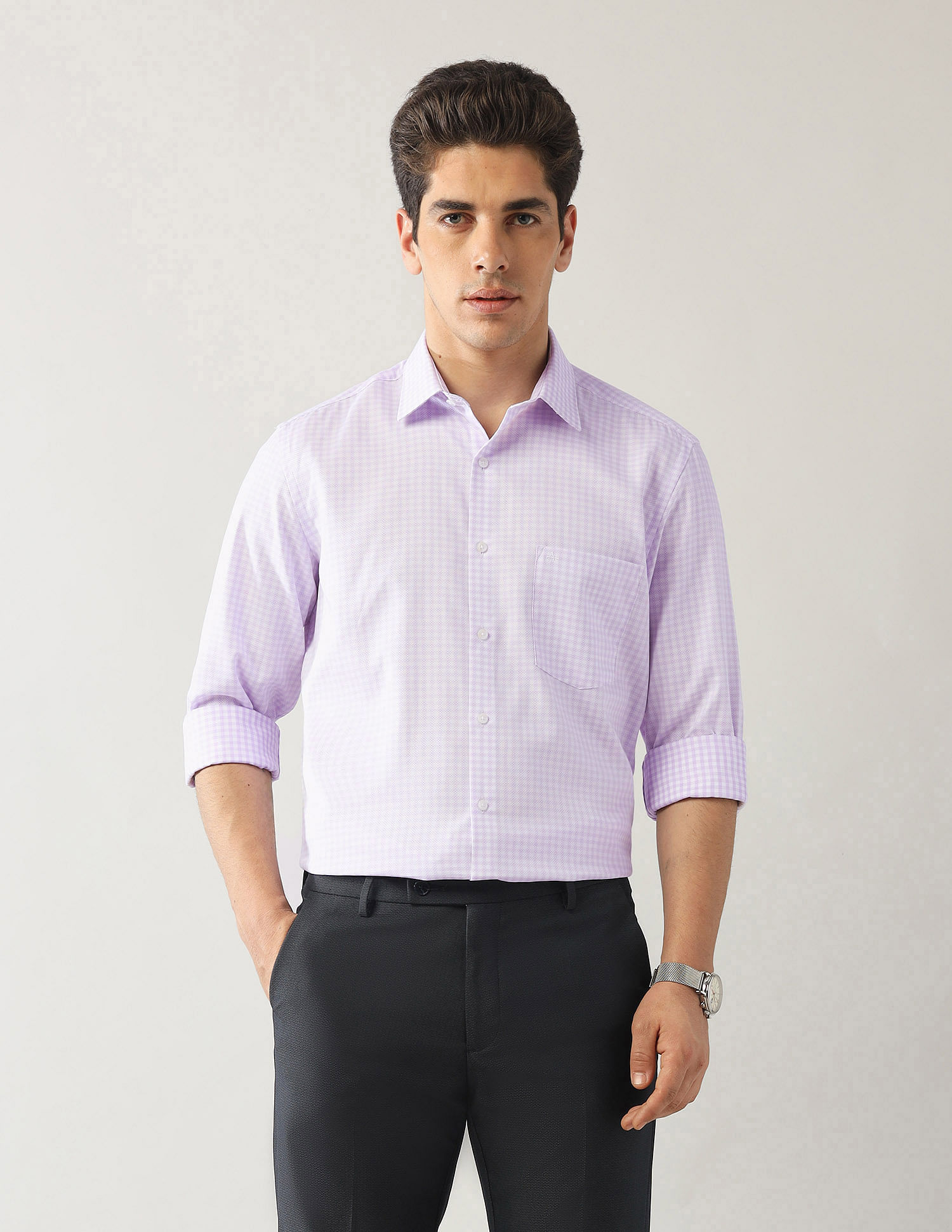 Arrow Gingham Checked Liberty Classic Fit Shirt