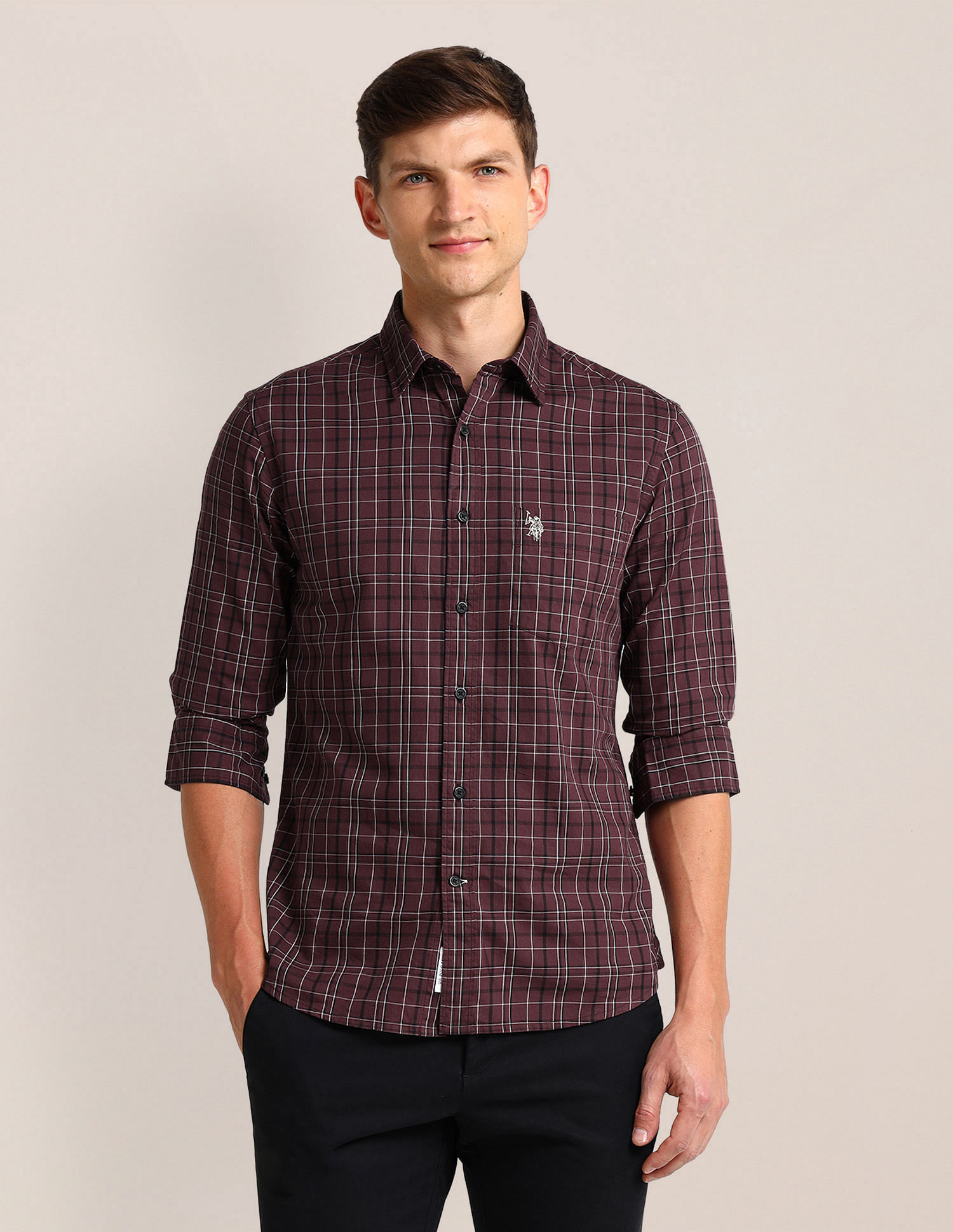 U.S. Polo Assn. Denim Co. Regular Fit Tartan Checked Shirt
