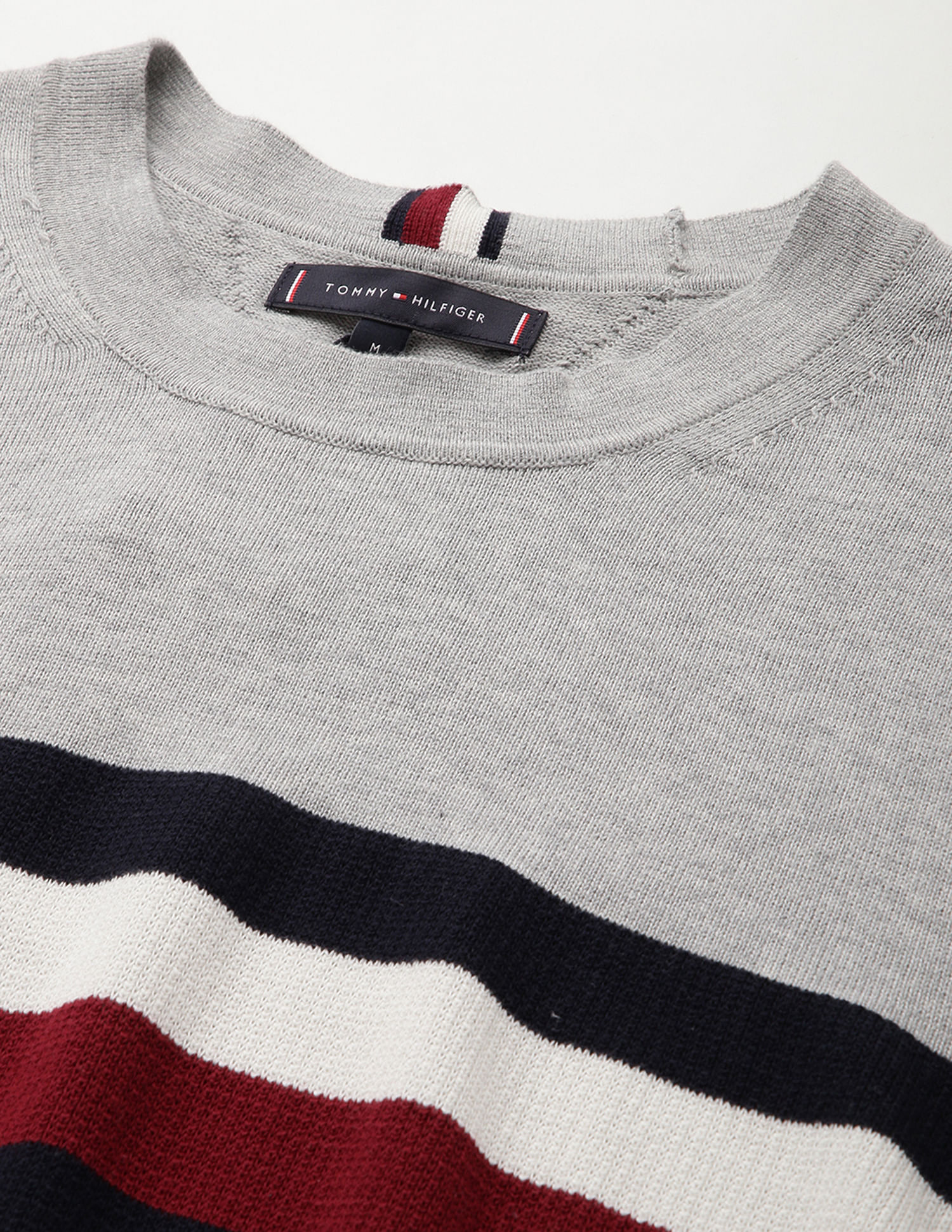 Tommy Hilfiger Transitional Cotton Brand Stripe Sweater
