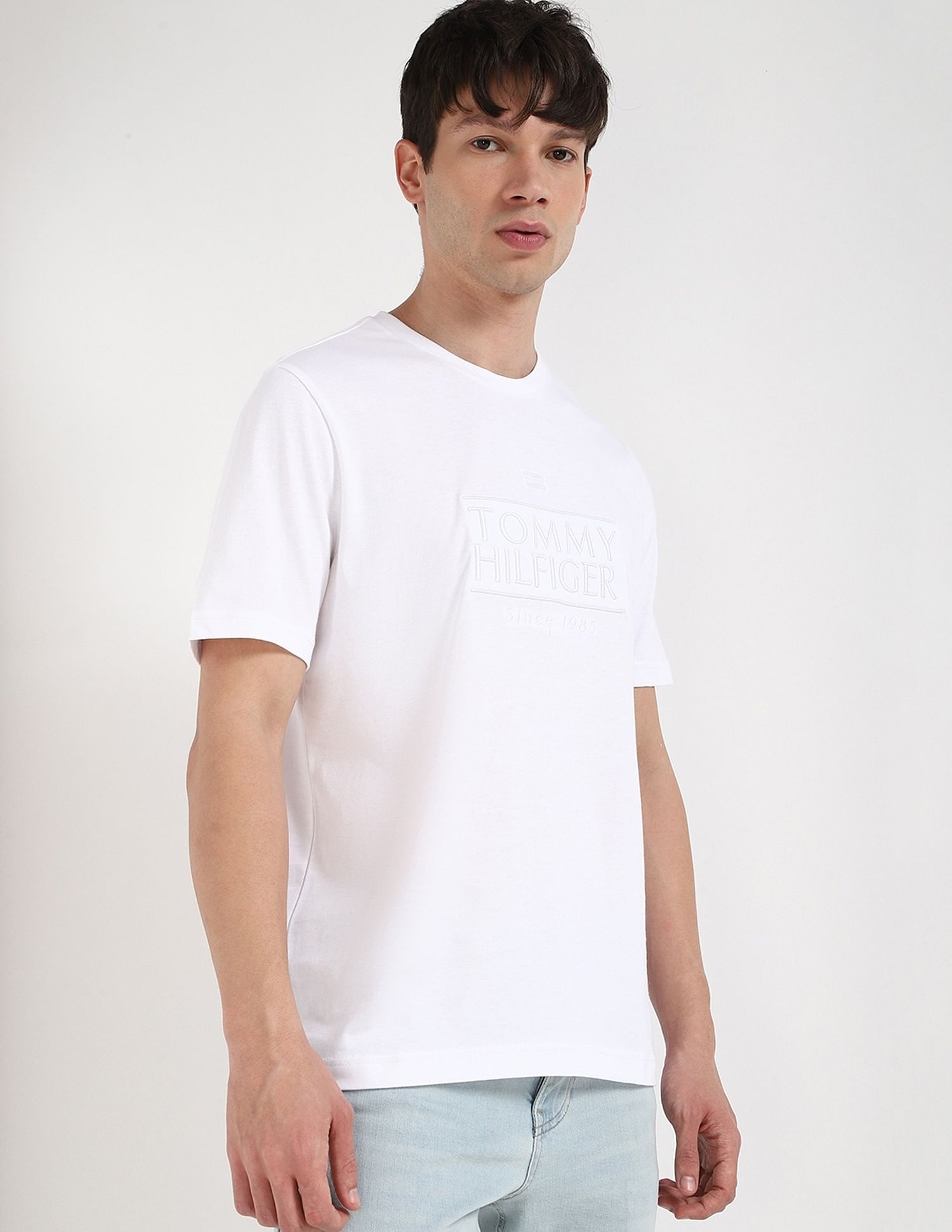 Tommy Hilfiger Embroidered Logo Regular-Fit Cotton T-Shirt