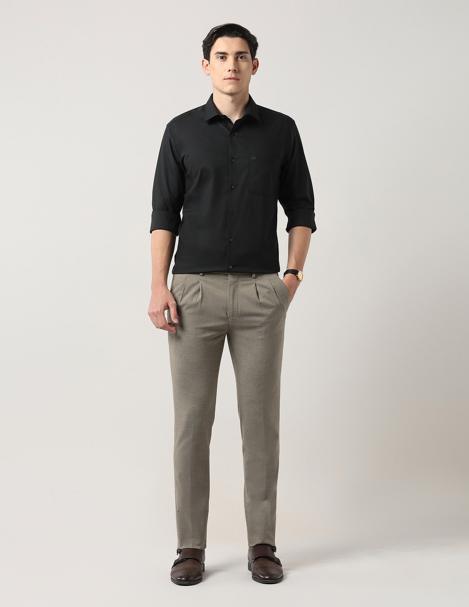 Arrow Textured Liberty Classic Fit Autopress Flx Shirt
