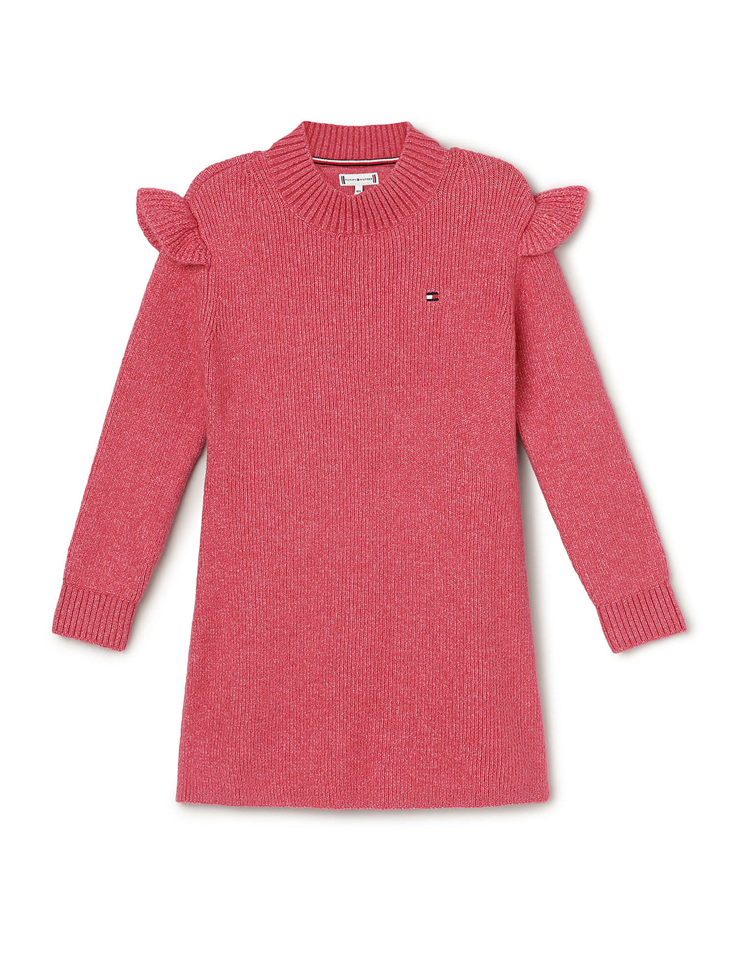 Tommy Hilfiger Kids Girls Ruffle Skater Dress Ls