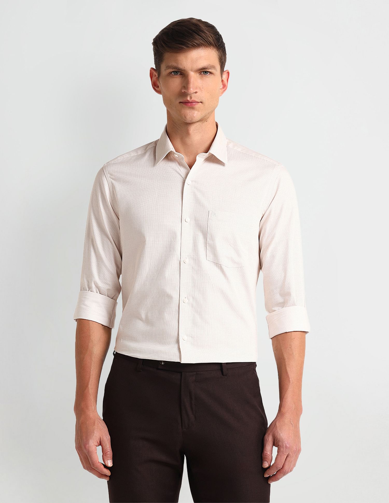 Arrow Manhattan Slim Fit Cotton Shirt