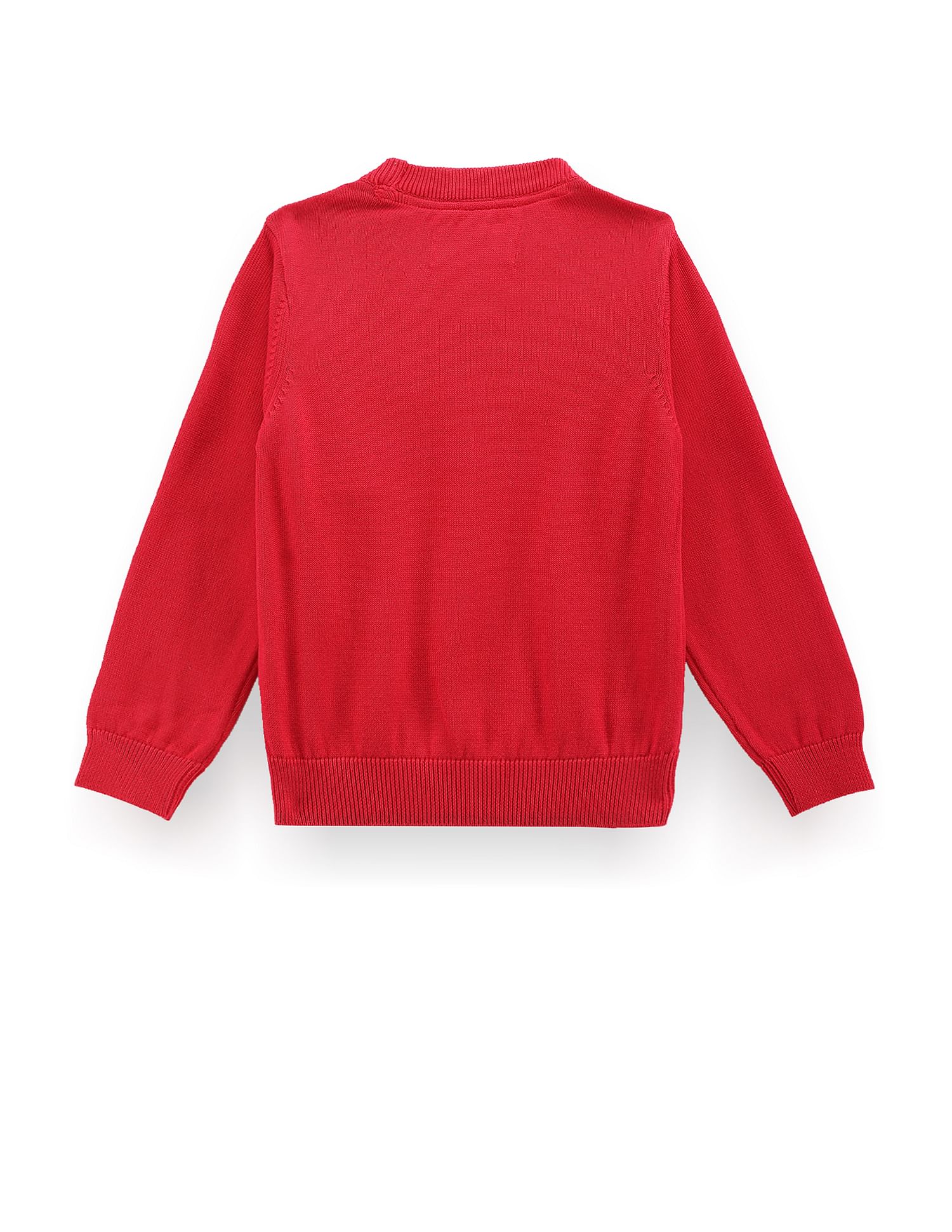 U.S. Polo Assn. Kids Boys Embossed Logo Cotton Sweater