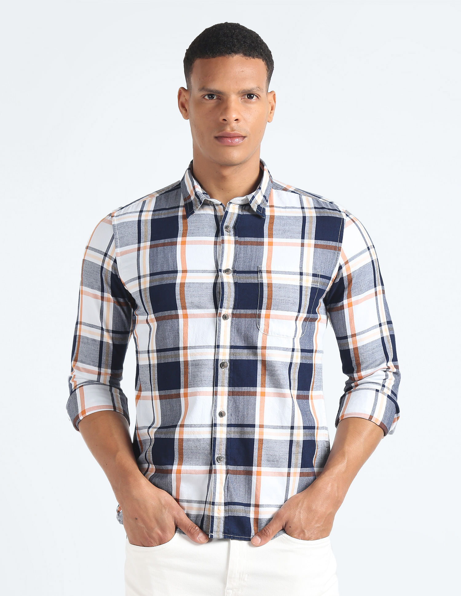 Flying Machine Tartan Check Twill Shirt