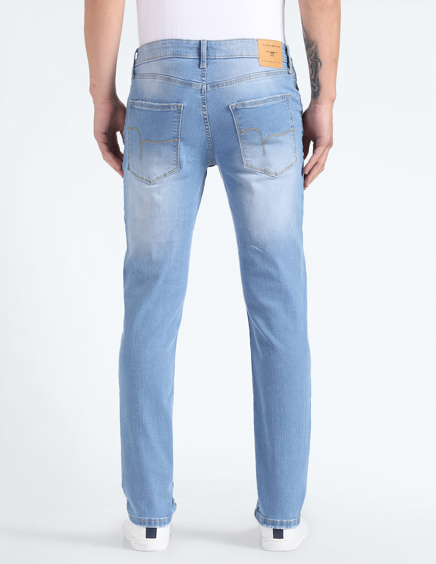 Flying Machine Freddie Slim Straight Mid Rise Jeans