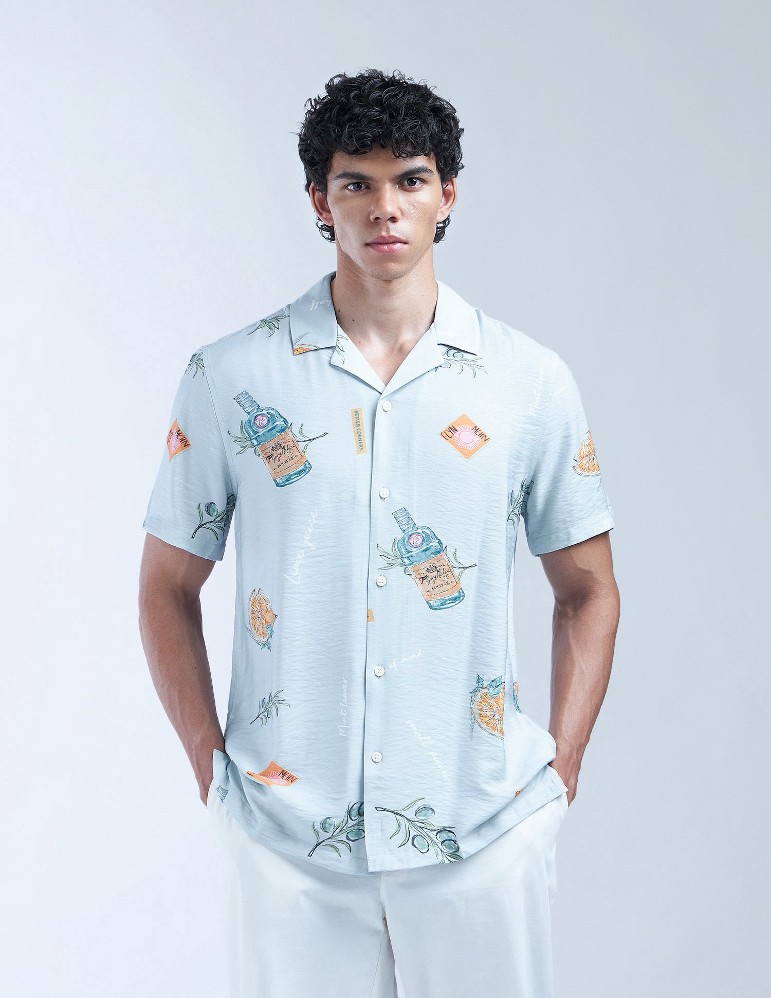 Flying Machine All Over Printed Digitopia Shirt