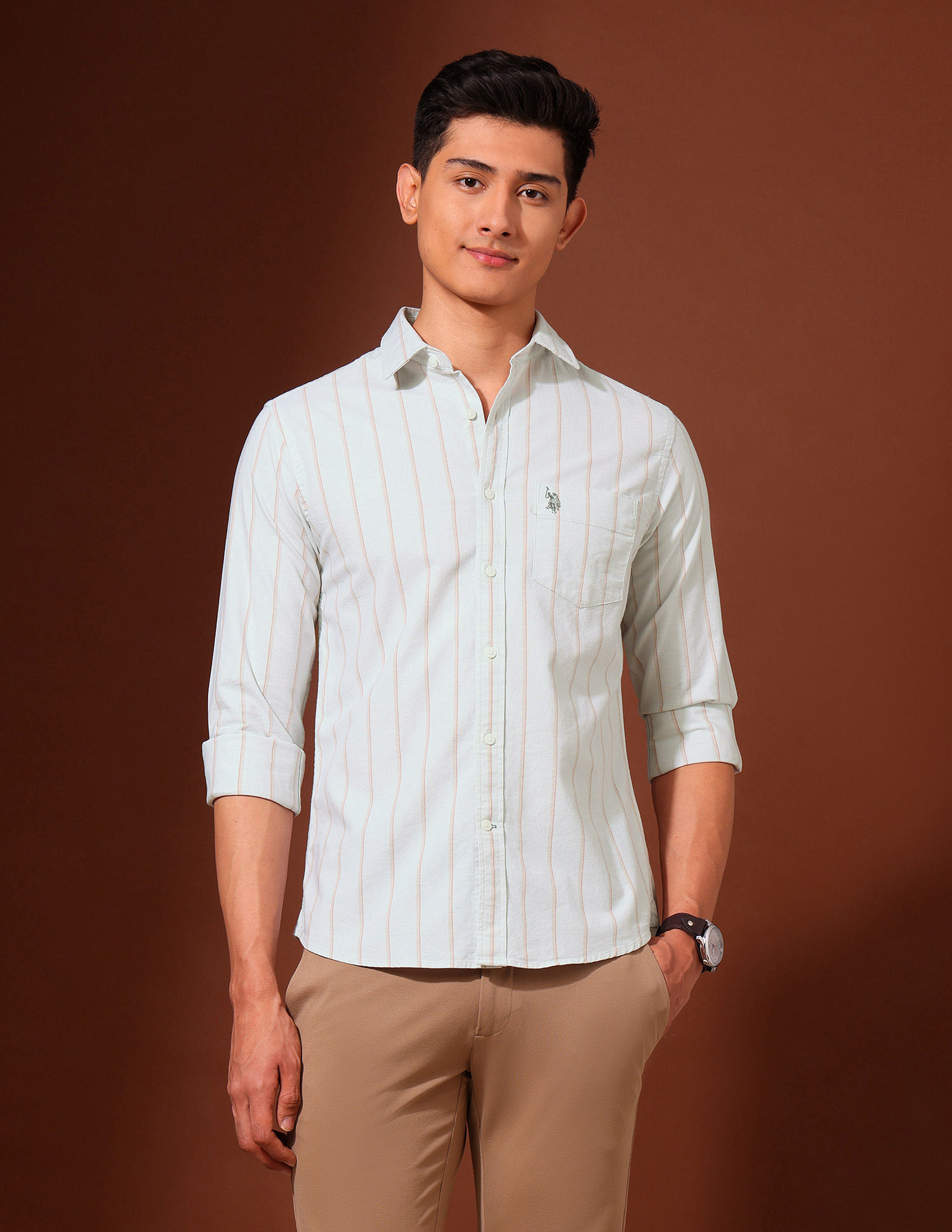 U.S. Polo Assn. Oxford Vertical Striped Shirt