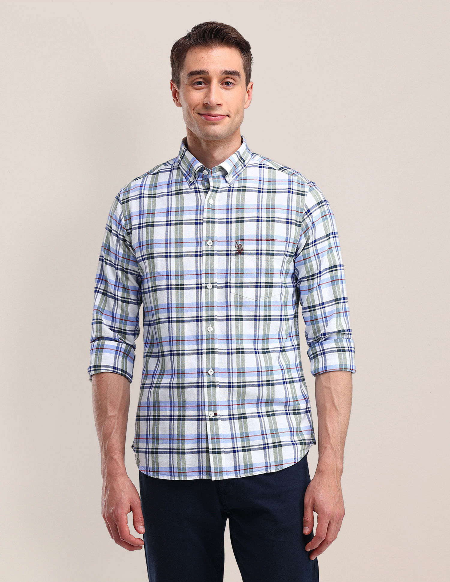 U.S. Polo Assn. Tailored Fit Plaid Checked Shirt