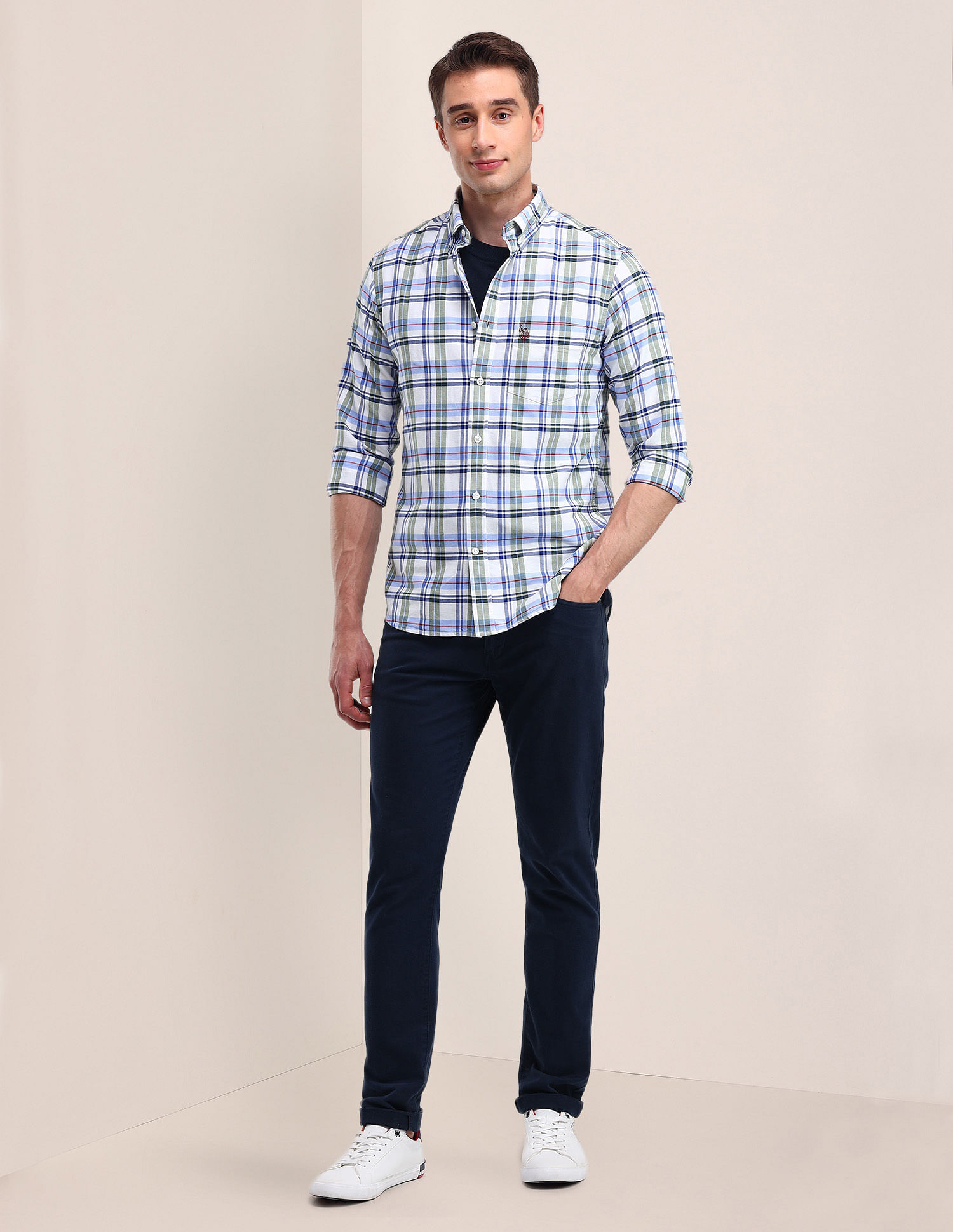 U.S. Polo Assn. Tailored Fit Plaid Checked Shirt