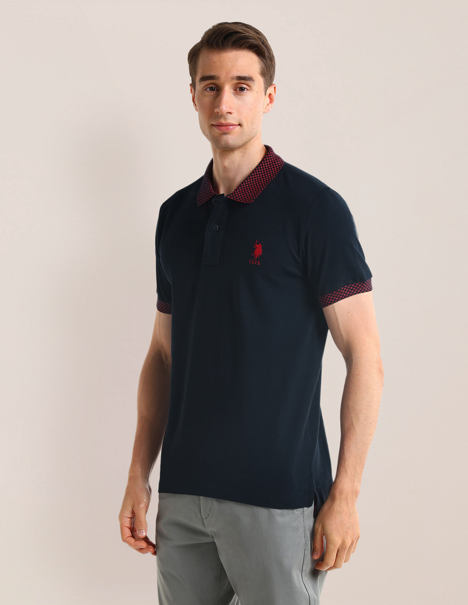 U.S. Polo Assn. Solid Slim Fit Polo Shirt