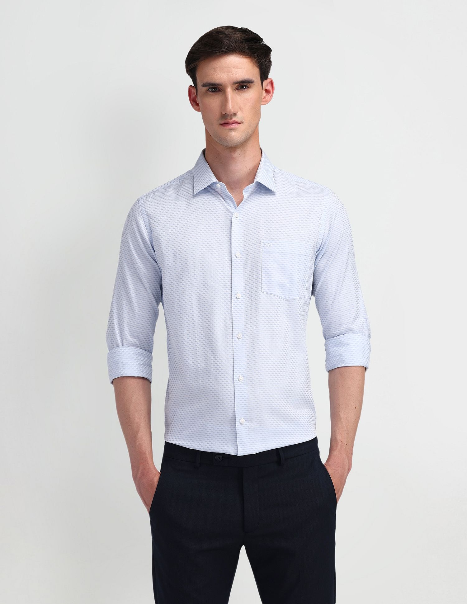 Arrow Manhattan Slim Fit Cotton Shirt
