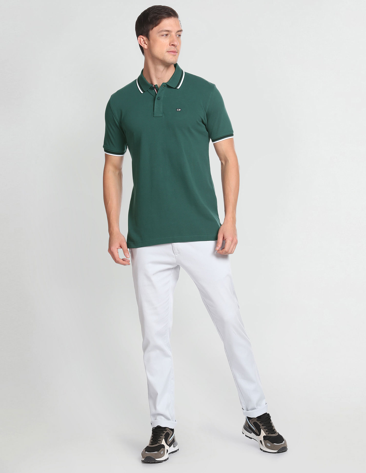 Arrow Sports Solid Cotton Polo Shirt