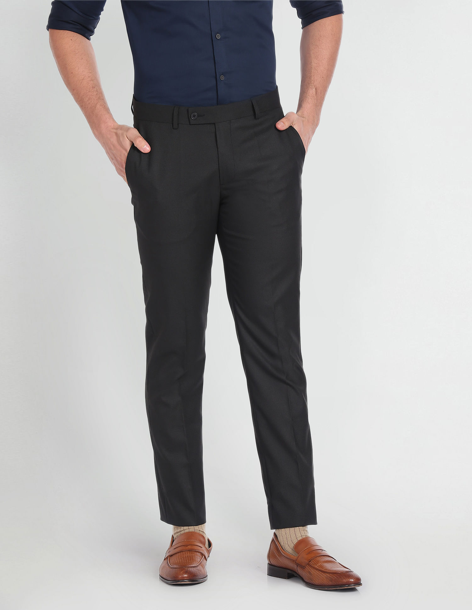 Navy Print Performance Trousers – The Helm Clothing