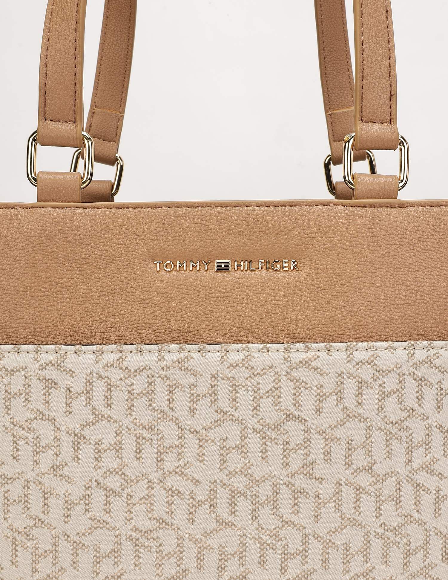 Tommy Hilfiger Logo White Polyester Tote Bag