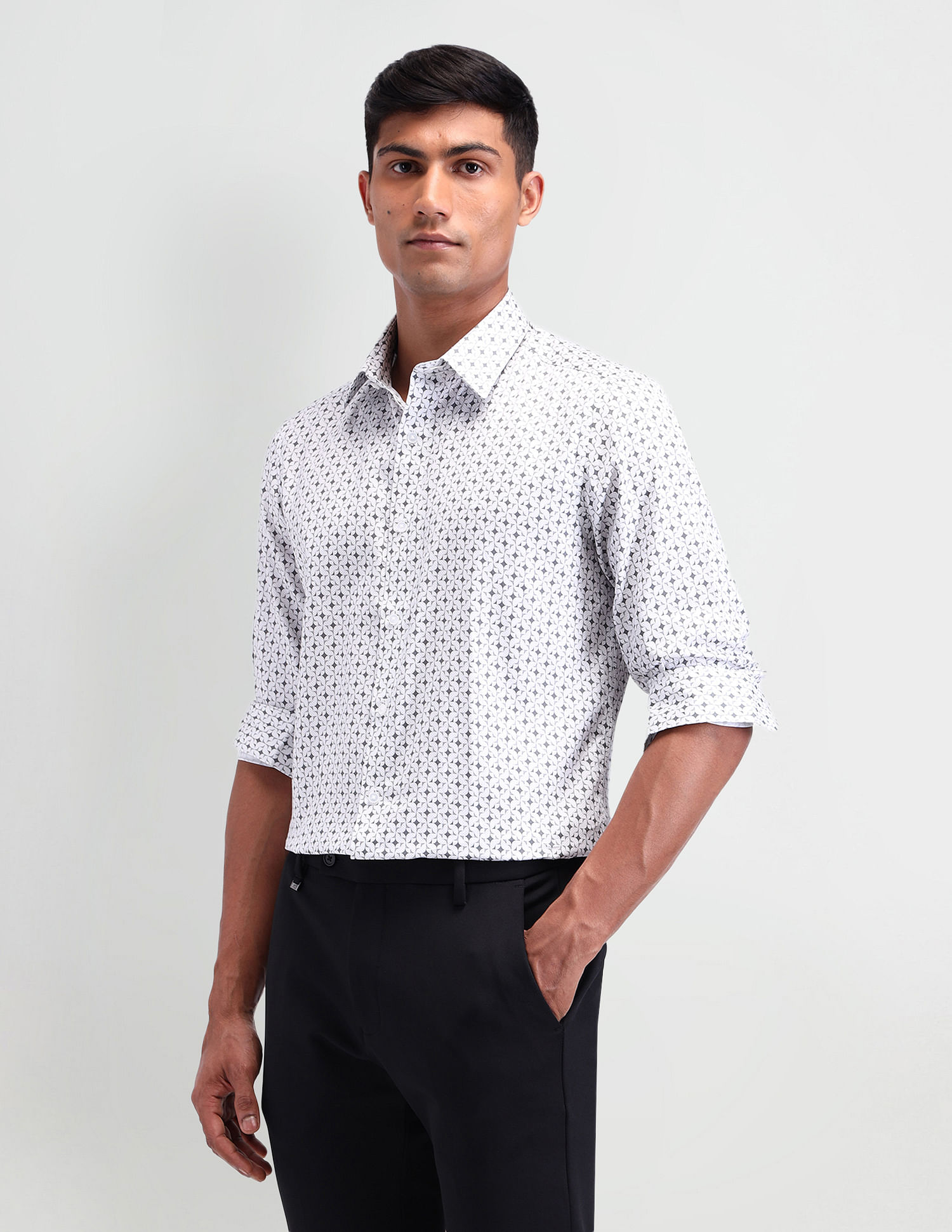 Arrow Newyork Pure Cotton All Over Printed Shirt