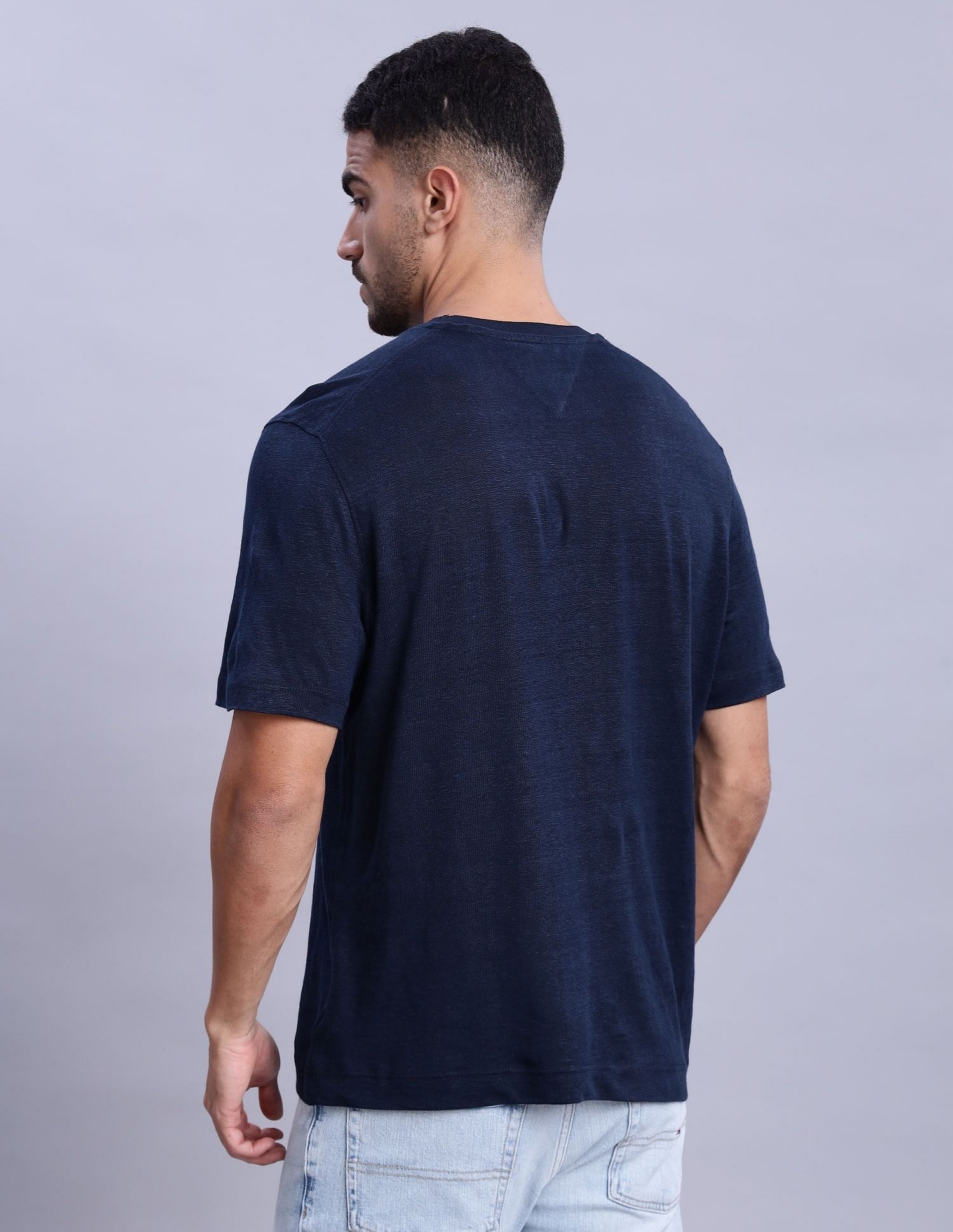 Tommy Hilfiger Mens Blue Printed T-Shirt