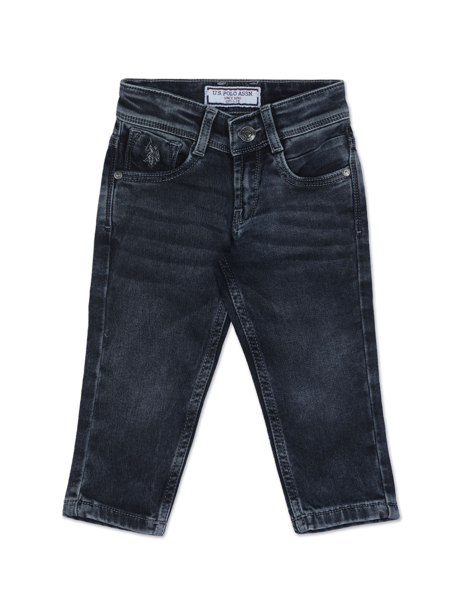 U.S. Polo Assn. Kids Brandon Slim Fit Mid Rise Jeans