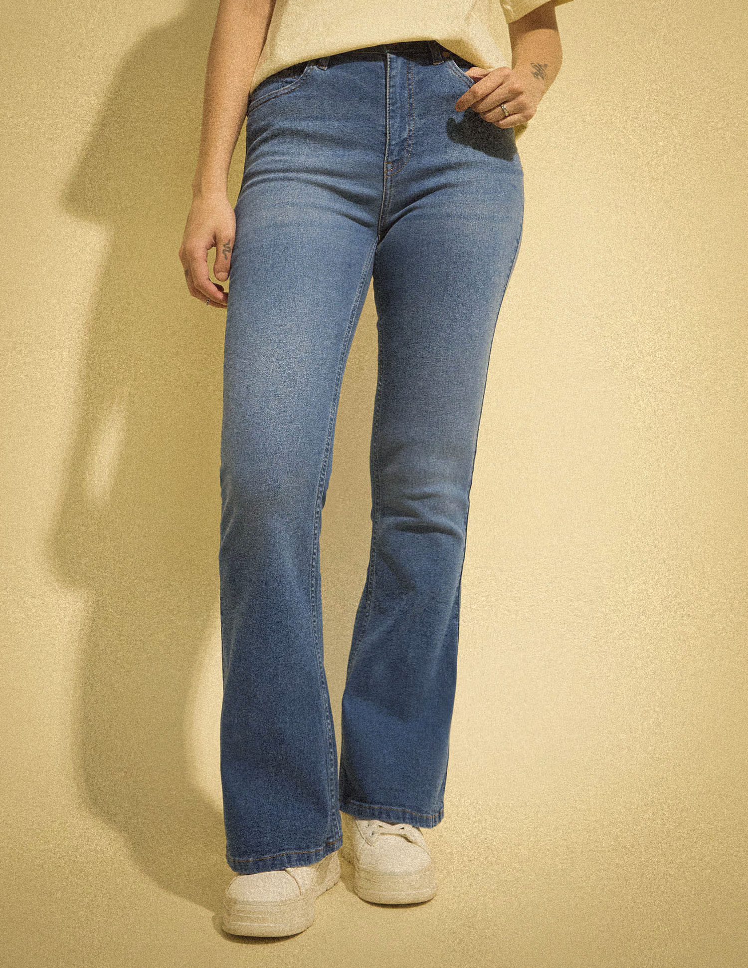 Flying Machine Women K-Street X Extreme Flare Fit Tinted Jeans
