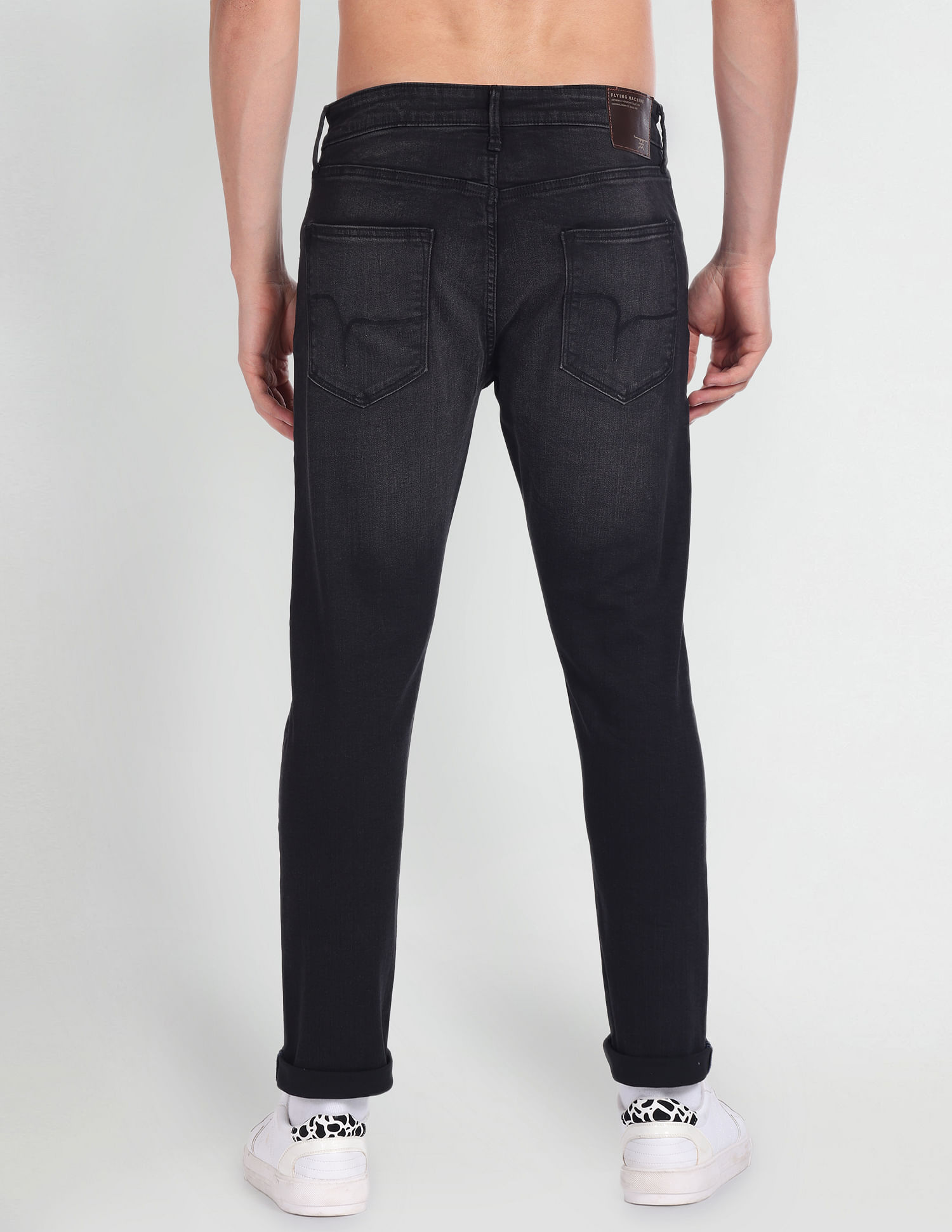 Flying Machine Slim Tapered Fit Mid Rise Wash Jeans