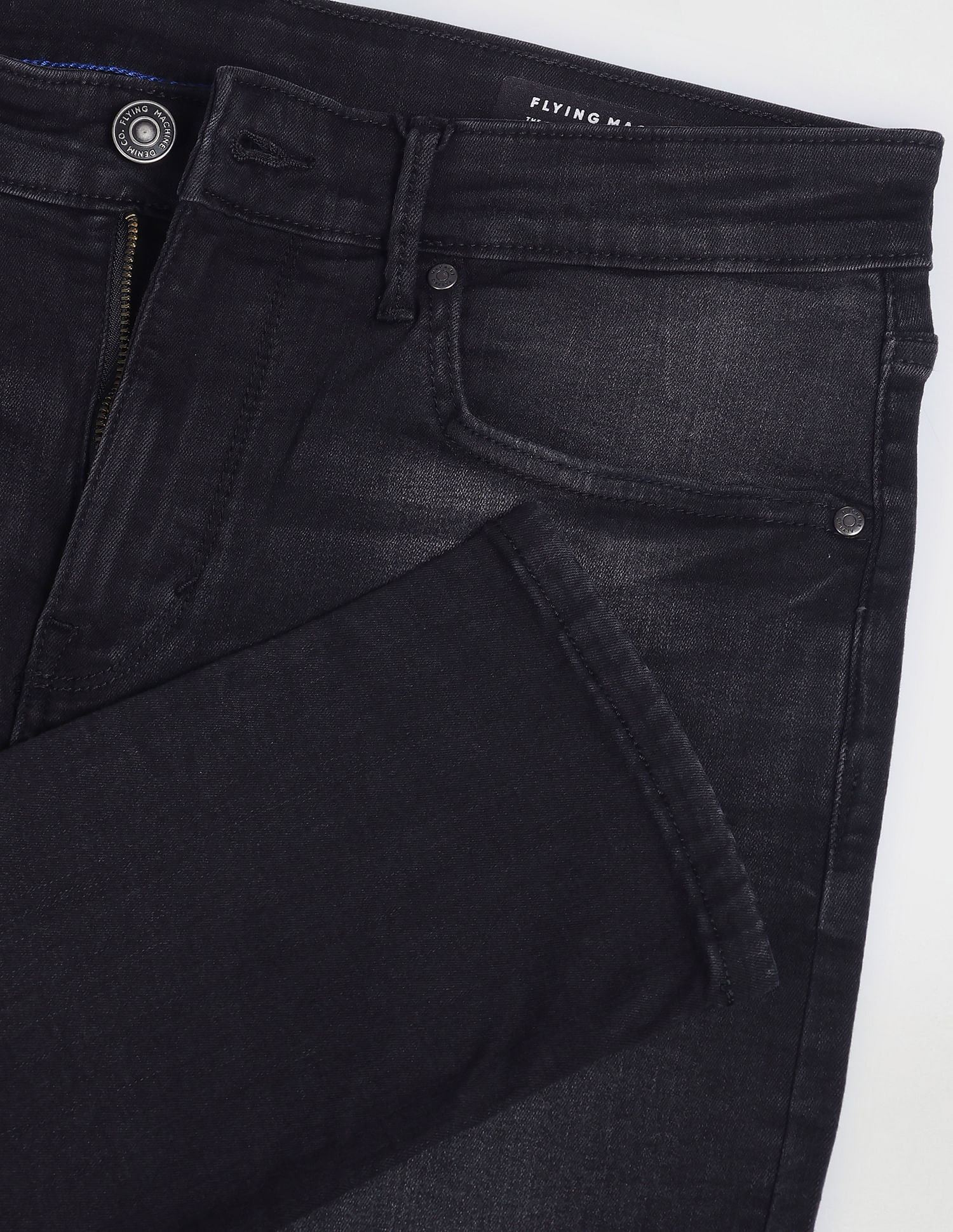 Flying Machine Slim Tapered Fit Mid Rise Wash Jeans