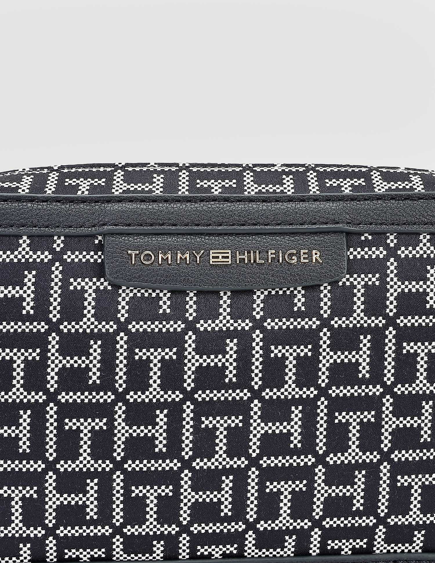 Tommy Hilfiger Printed Blue Polyester Sling Bags