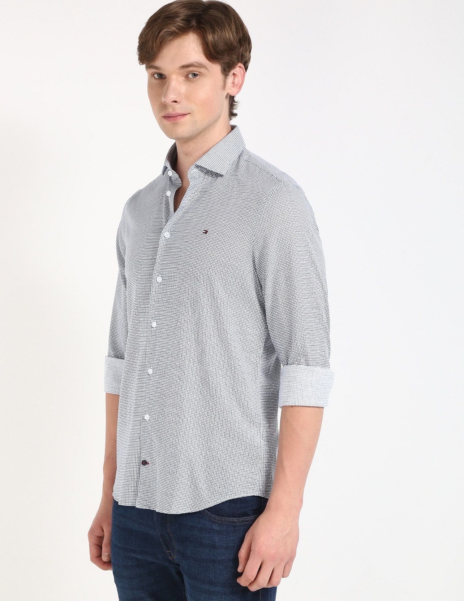 Tommy Hilfiger Printed Slim-Fit Twill Woven Shirt