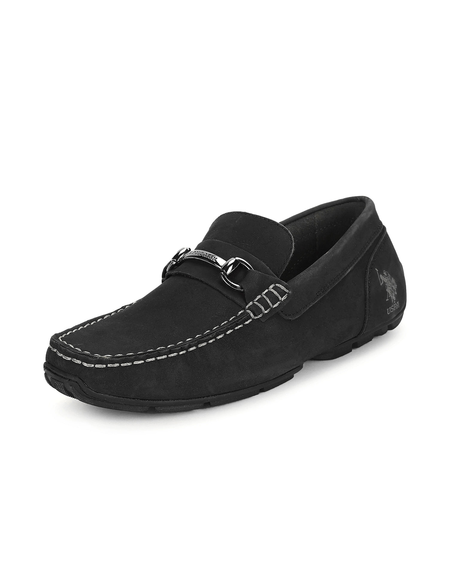 U.S. Polo Assn. Metallic Logo Leather Hebbar 3.0 Loafers